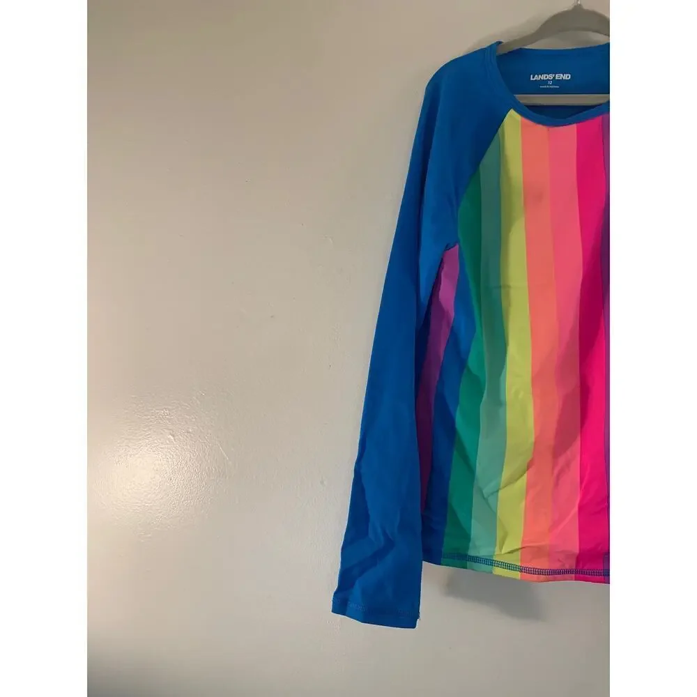 LANDS’ END Girl's Long Sleeve Swim Top / Size: 12